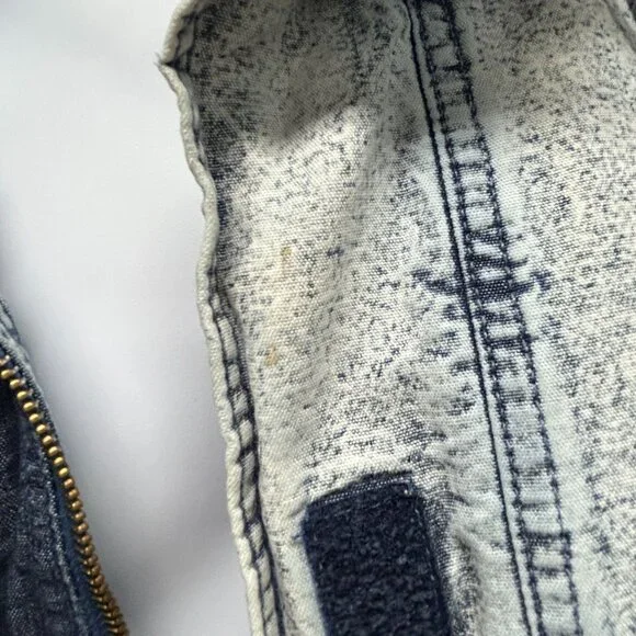 Vintage Acid Wash Denim Jacket East West by The Panda Group Oversized Sz Medium - Picture 5 of 16